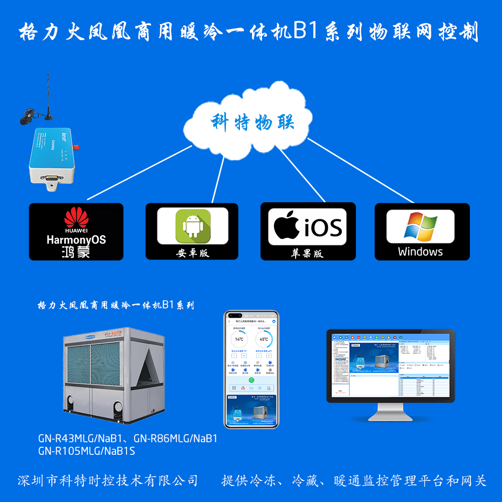 格力商用冷暖一体机-格力空调远程控网关-格力空调手机远程控制App-格力空调群控系统