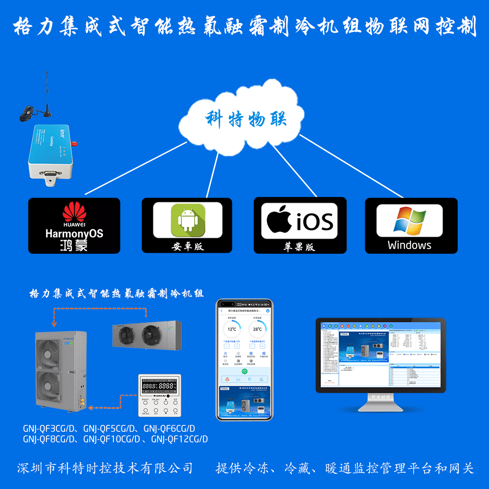 格力冷冻冷藏制冷机组-格力冷库制冷机组远程控制网关-格力冷库制冷机组远程控制app-格力制冷机组远程控制系统