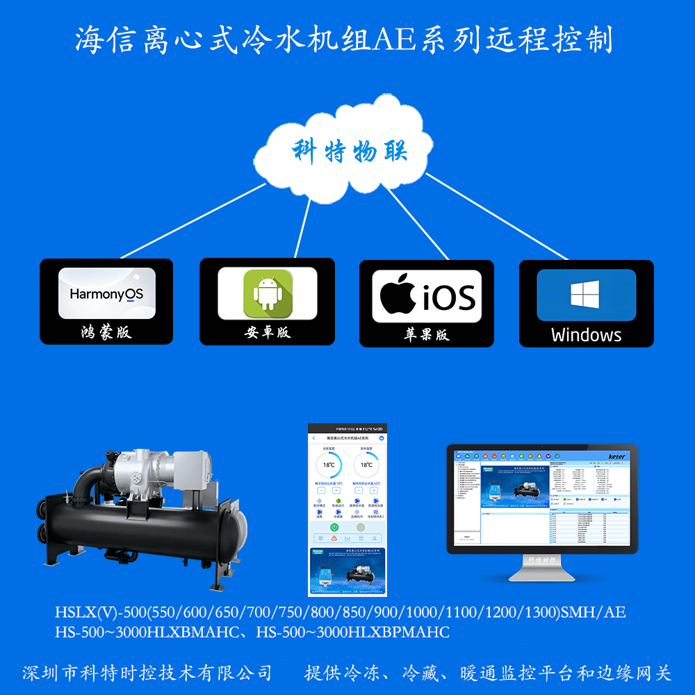 海信空调-海信AE系列离心式冷水机组App-海信AE系列离心式冷水机组物联网网关-海信离心式冷水机远程控制