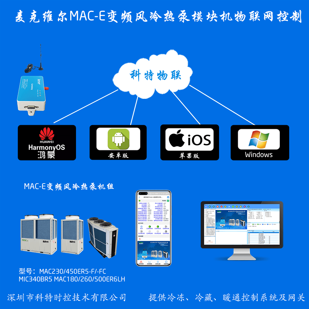 麦克维尔中央空调-麦克维尔风冷热泵-麦克维尔风冷模块-麦克维尔MAC-E变频风冷热泵模块机远程控制APP网关-麦克维尔空调远程控制
