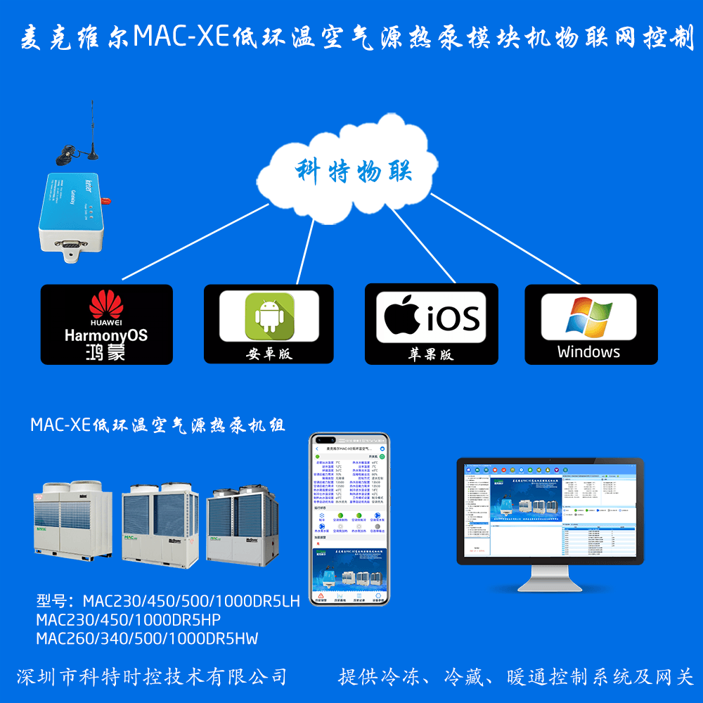 麦克维尔中央空调-麦克维尔风冷热泵-麦克维尔风冷模块-麦克维尔MAC-XE低环温空气源热泵模块机远程控制APP网关-麦克维尔空调远程控制