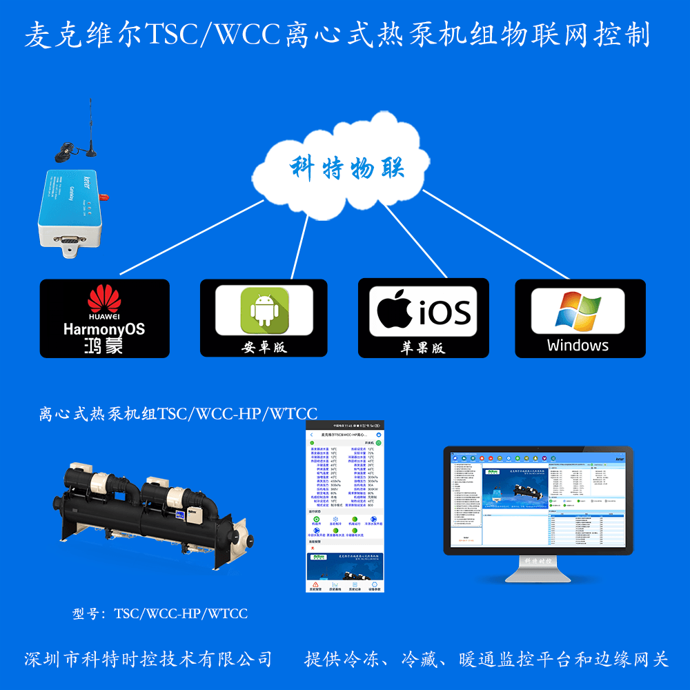 麦克维尔中央空调-麦克维尔螺杆机-麦克维尔离心机-麦克维尔TSC&WCC-HP离心式热泵机组远程控制APP网关-麦克维尔空调远程控制
