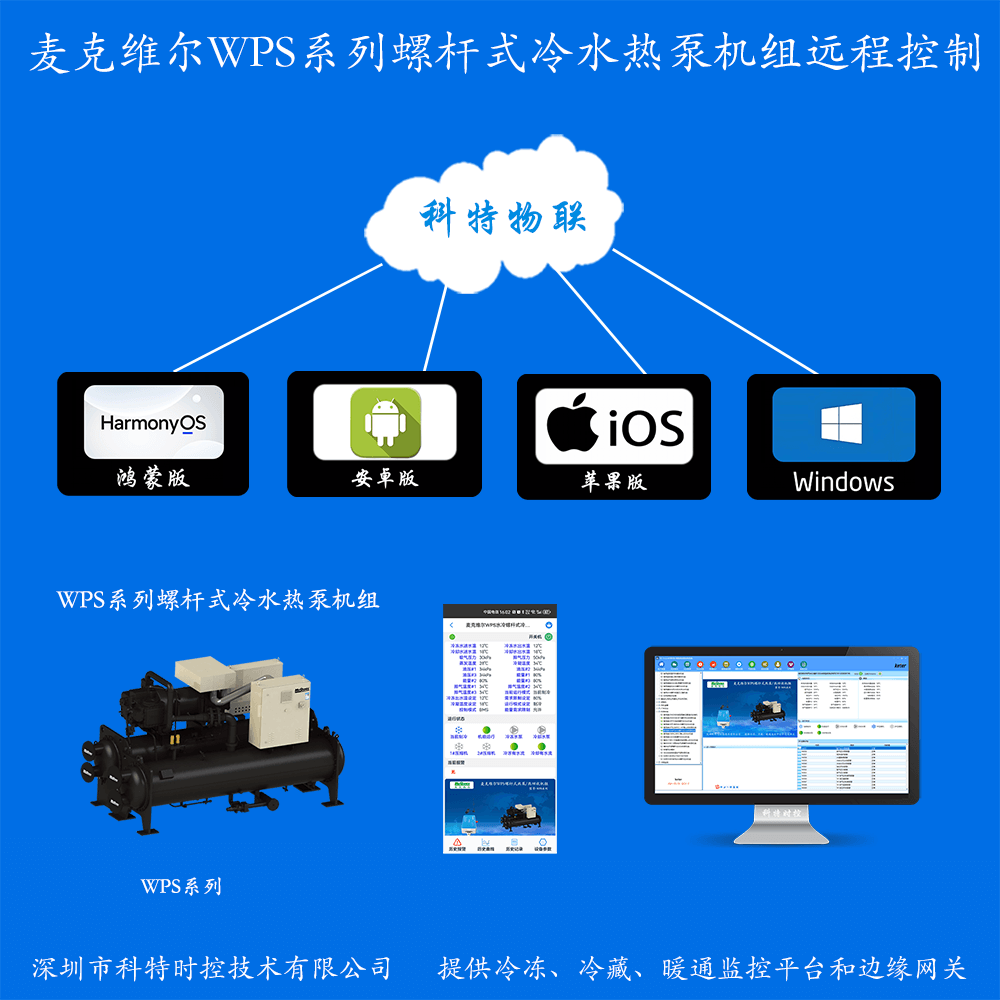 麦克维尔中央空调-麦克维尔螺杆机-麦克维尔离心机-麦克维尔WPS螺杆式冷水热泵机组远程控制APP网关-麦克维尔空调远程控制