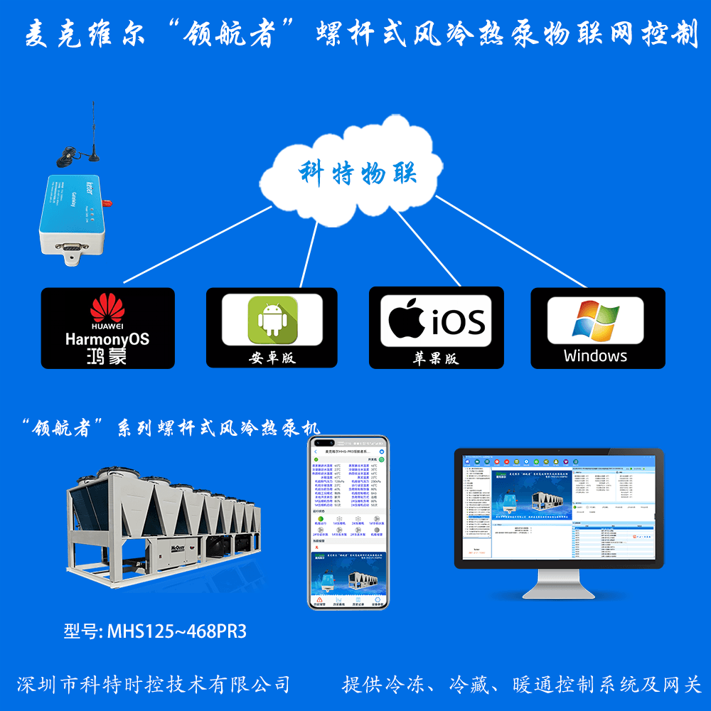 麦克维尔中央空调-麦克维尔风冷热泵-麦克维尔风冷螺杆机-麦克维尔“领航者”螺杆式风冷热泵远程控制APP网关-麦克维尔空调远程控制