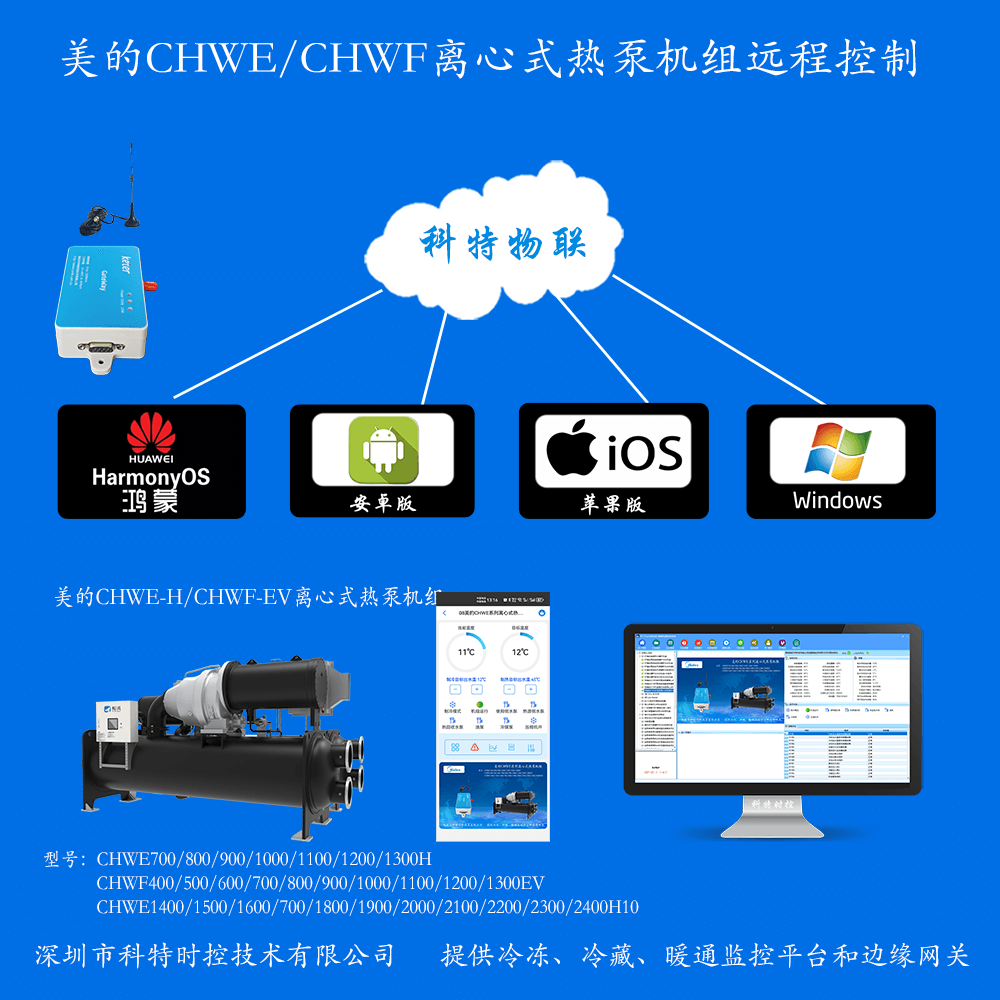 美的冷水机-美的离心机-美的离心机式冷水机-美的离心式热泵机组CHWE/CHWF手机远程控制-美的空调远程控制