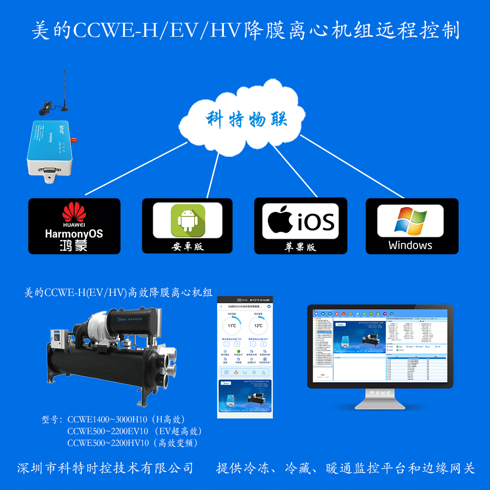 美的冷水机-美的离心机-美的离心机式冷水机-美的降膜离心机组CCWE手机远程控制-美的空调远程控制