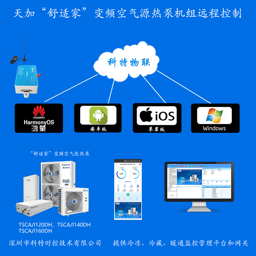 天加空调-天加全变频户式水空调-天加舒适家空气能热泵机组-天加家加润空气能热泵机组手机远程控制APP-天加空调远程控制-天加空调群控系统