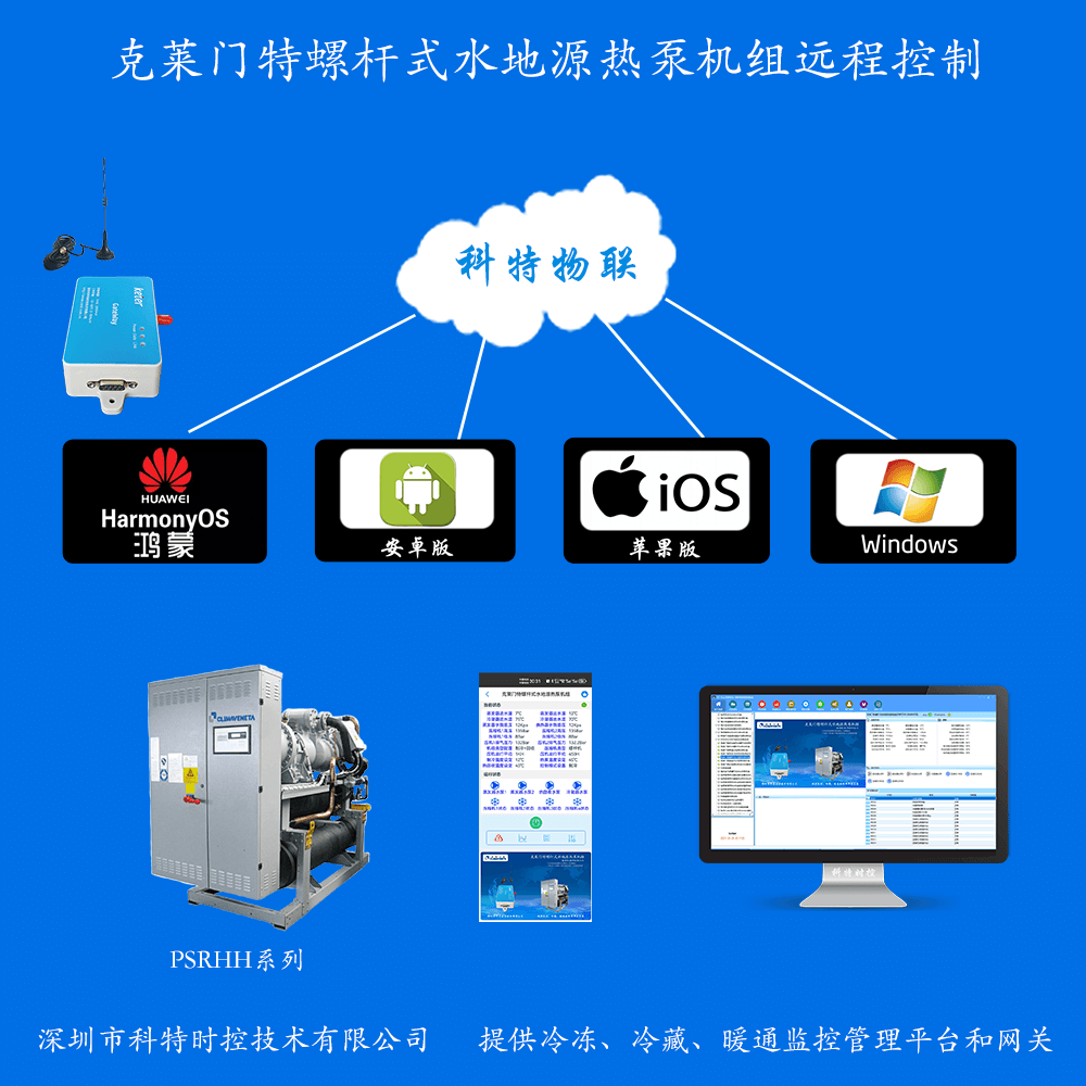 克莱门特空调-克莱门特水地源热泵机-克莱门特空调物联网网关-克莱门特空调App远程控制-克莱门特空调远程控制-冷热源远程控制