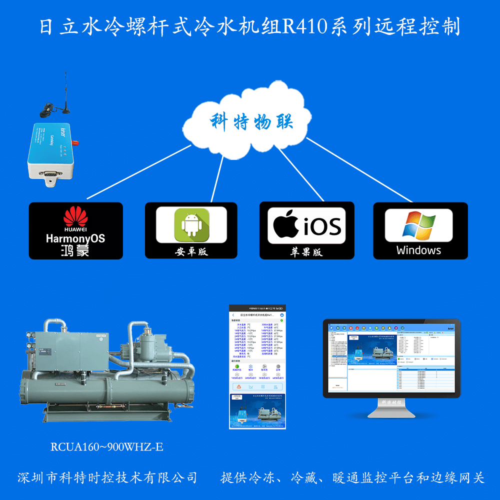 日立冷水机物联网网关-日立冷水机App远程控制--日立冷水机群控系统
