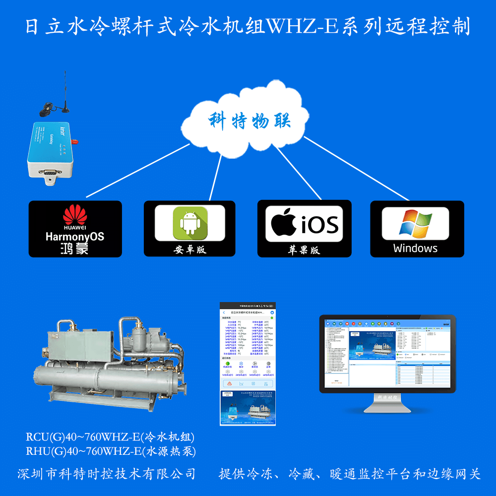日立冷水机物联网网关-日立冷水机App远程控制--日立冷水机群控系统