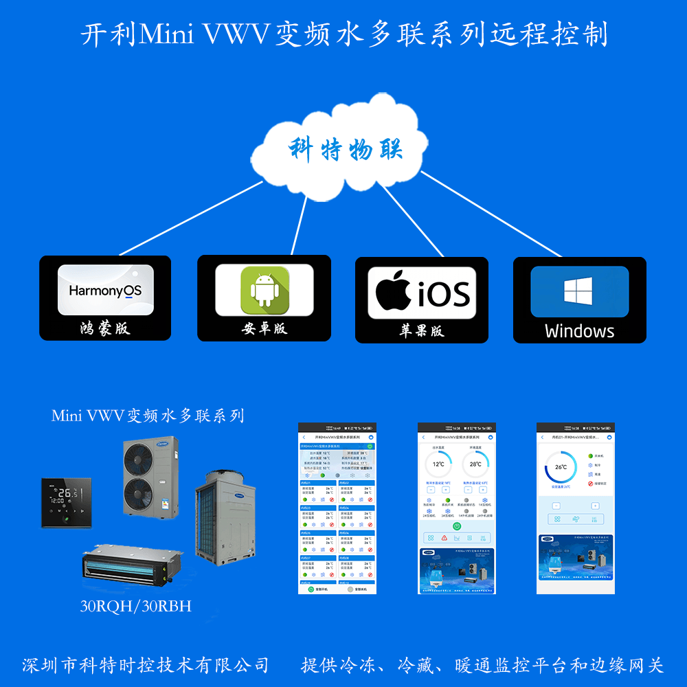 开利空调-开利多联机空调-开利Mini VWV变频水多联-开利空调手机远程控制APP-开利空调集中远程控制-开利空调群控系统