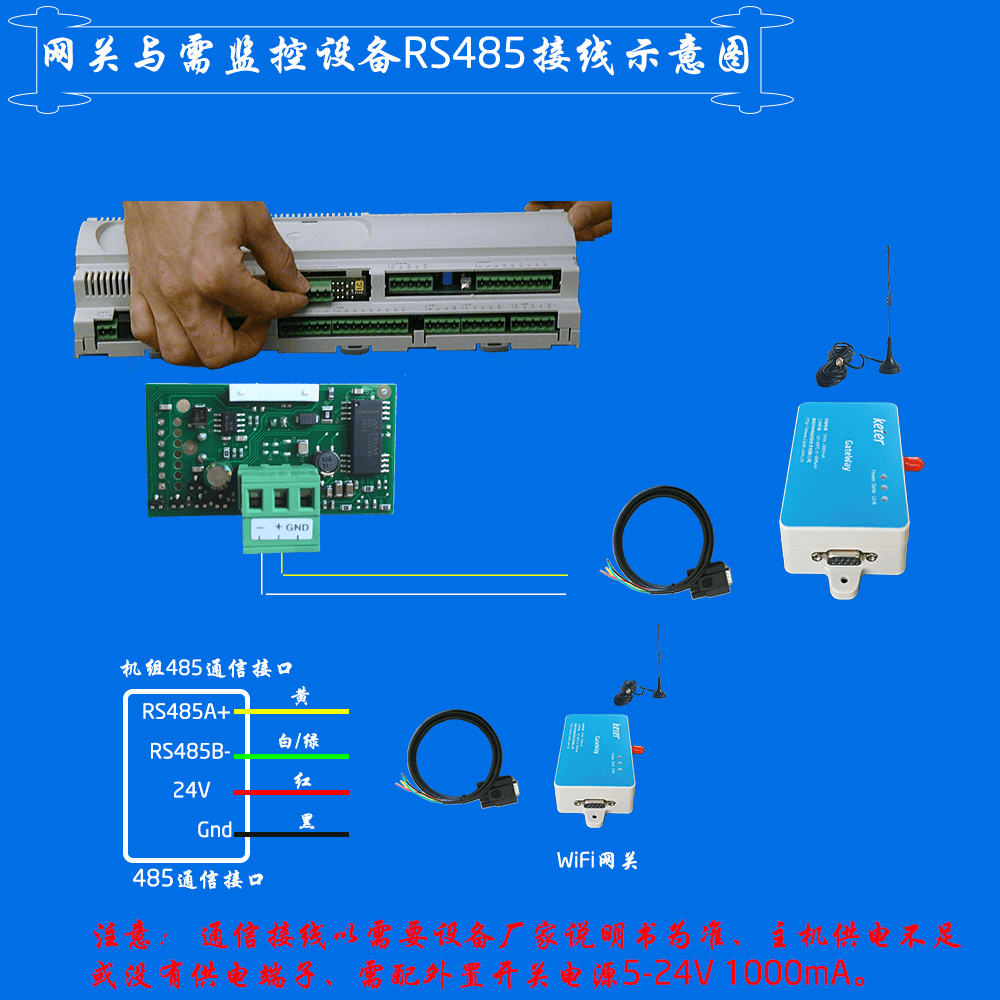 科特时控空调物联网网关-通信接线说明