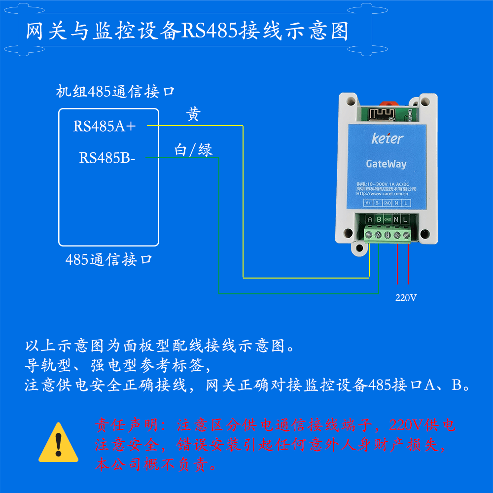 WIFI网关-接线说明