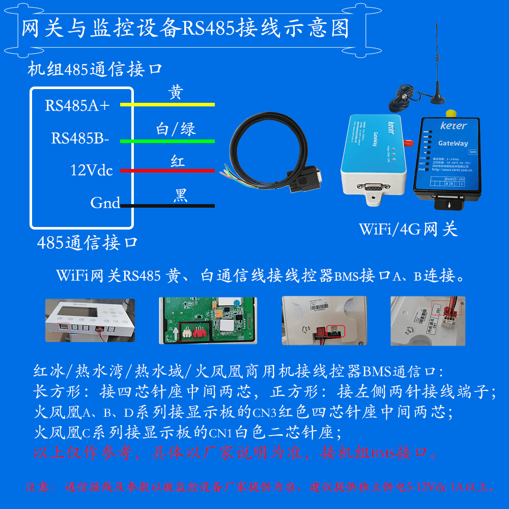科特时控空调物联网网关-通信接线说明