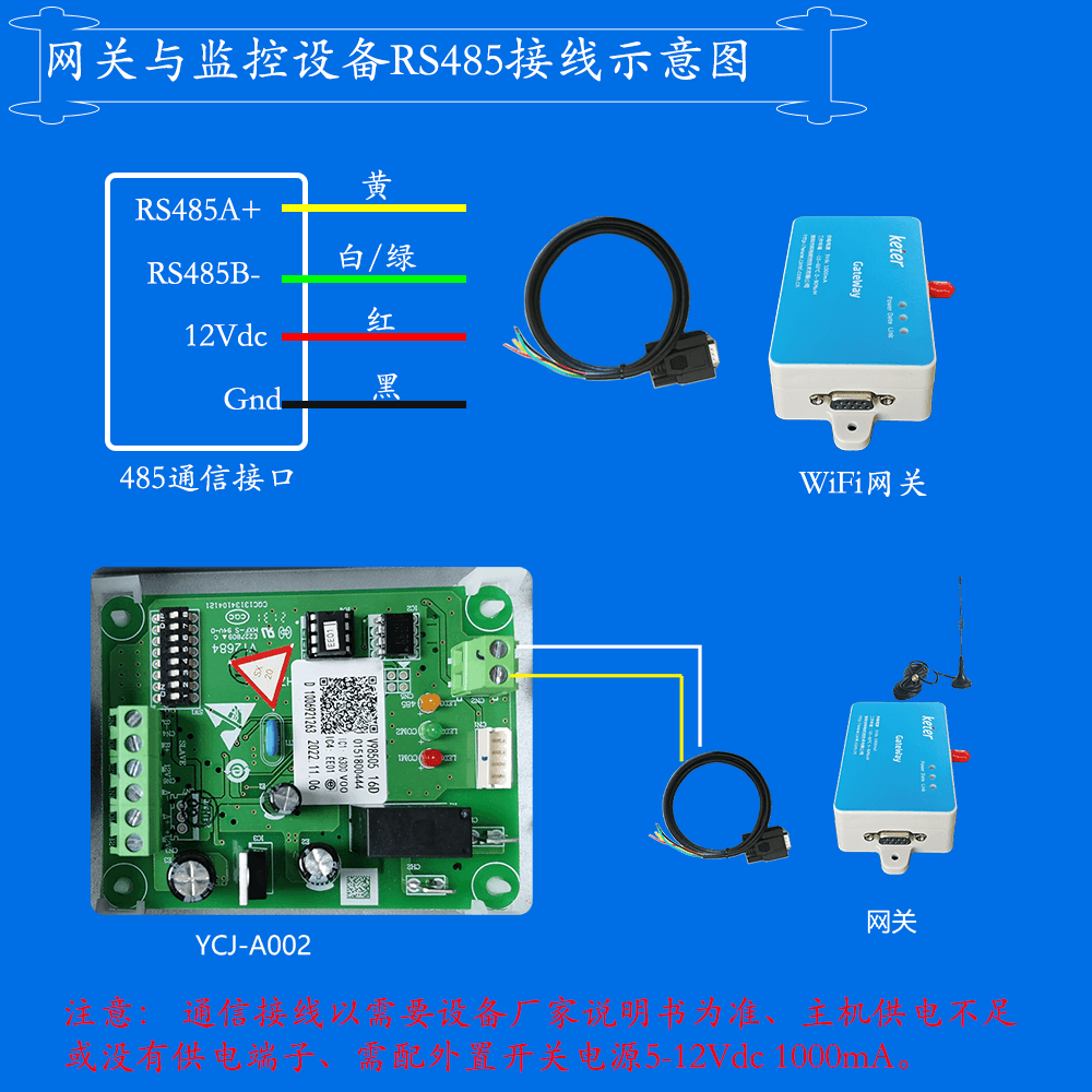 科特时控空调物联网网关-通信接线说明