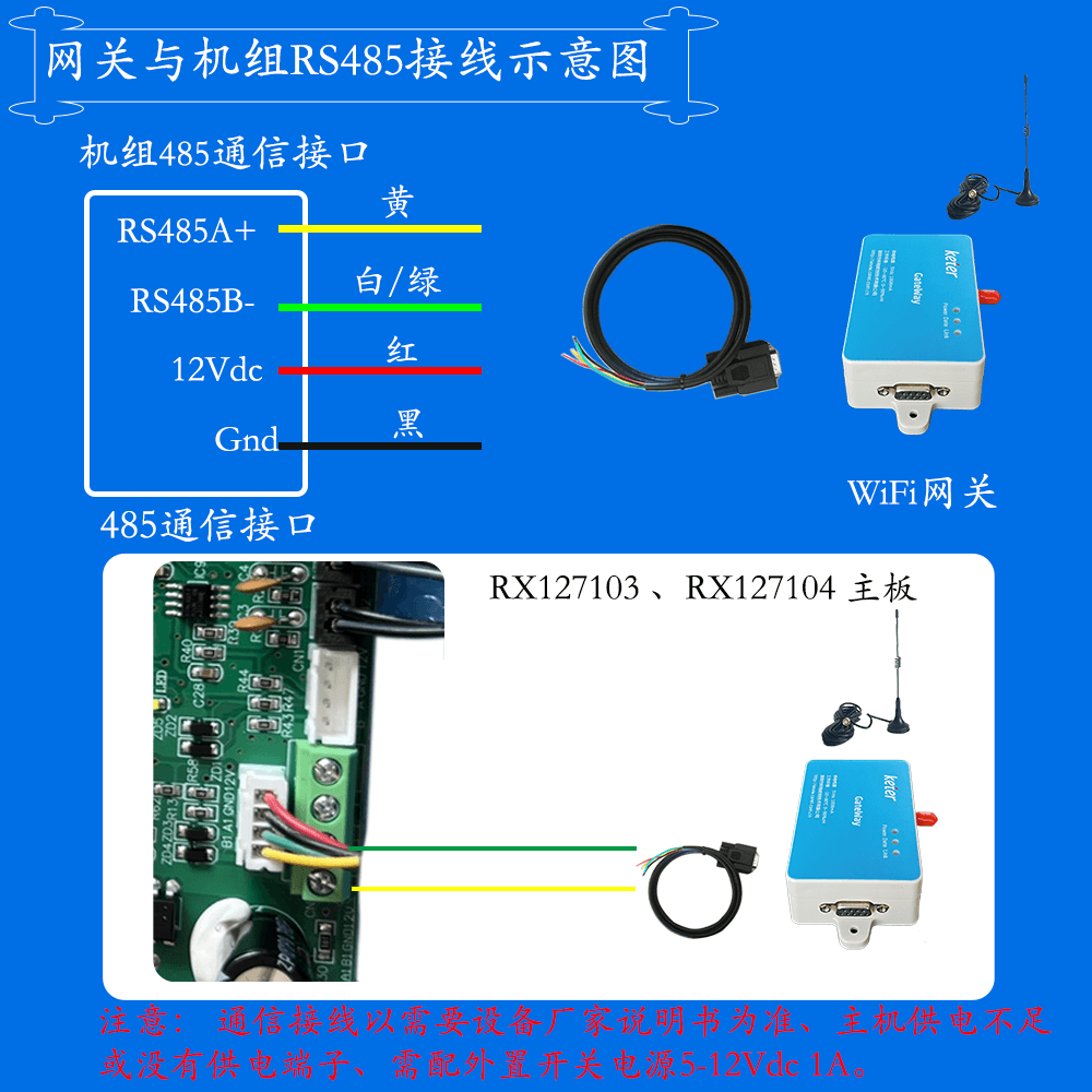 科特时控空调物联网网关-通信接线说明