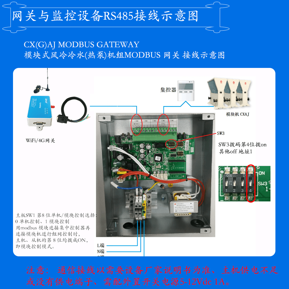 科特时控空调物联网网关-通信接线说明
