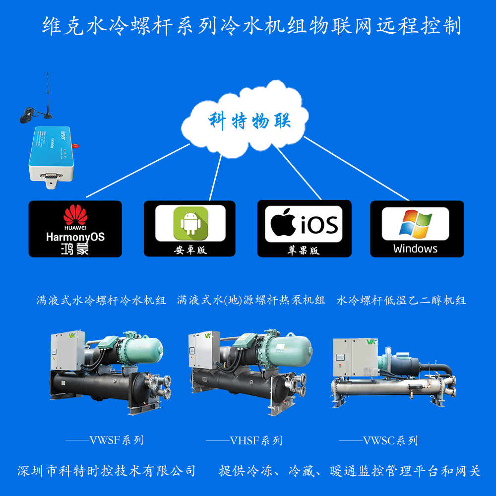 空调远程控制-维克空调远程控制-维克水冷螺杆式冷水机组物联网远程控制