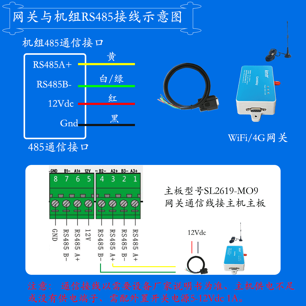 科特时控空调物联网网关-通信接线说明