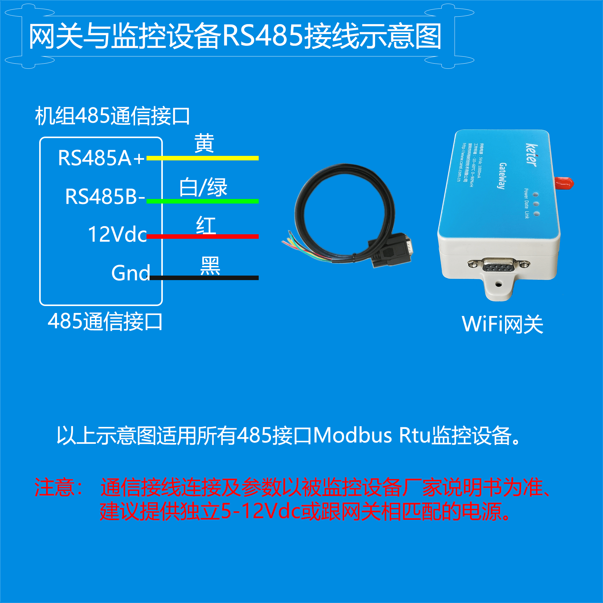 科特时控空调物联网网关-通信接线说明