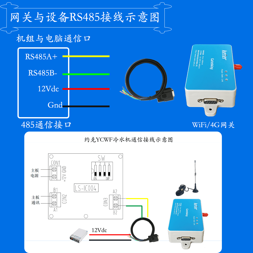 科特时控空调物联网网关-通信接线说明