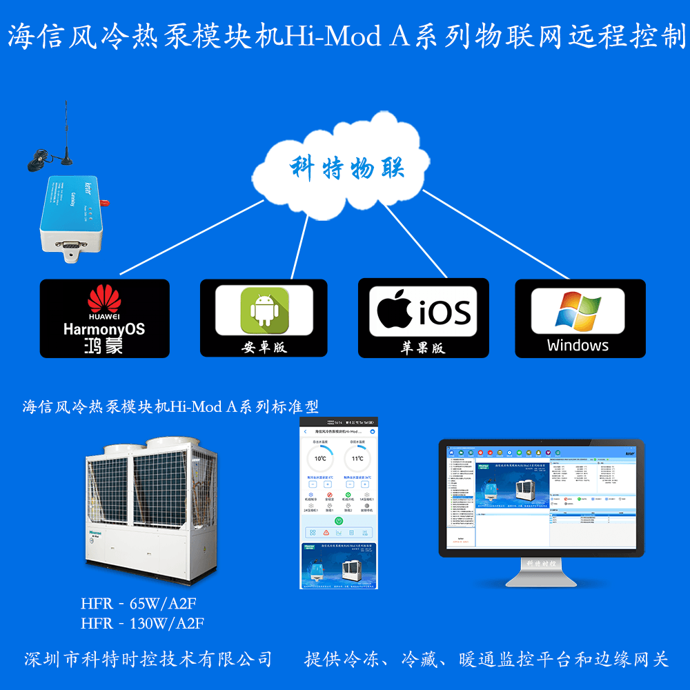 海信空调-海信风冷热泵模块机-海信风冷模块-海信风冷热泵模块机Hi-Mod A系列标准型物联网远程手机控制网关-海信风冷模块远程控制