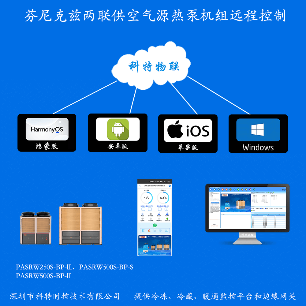 芬尼空气能-芬尼空气源热泵采暖机组-芬尼克兹两联供空气源热泵机组物联网网关-芬尼空气能远程控制系统