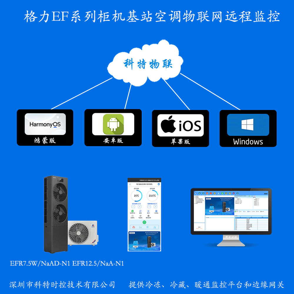 格力基站空调EF系列柜机远程控制网关
