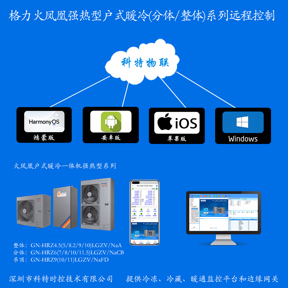 格力火凤凰强热型户式暖冷(分体/整体)系列远程控制网关产品图