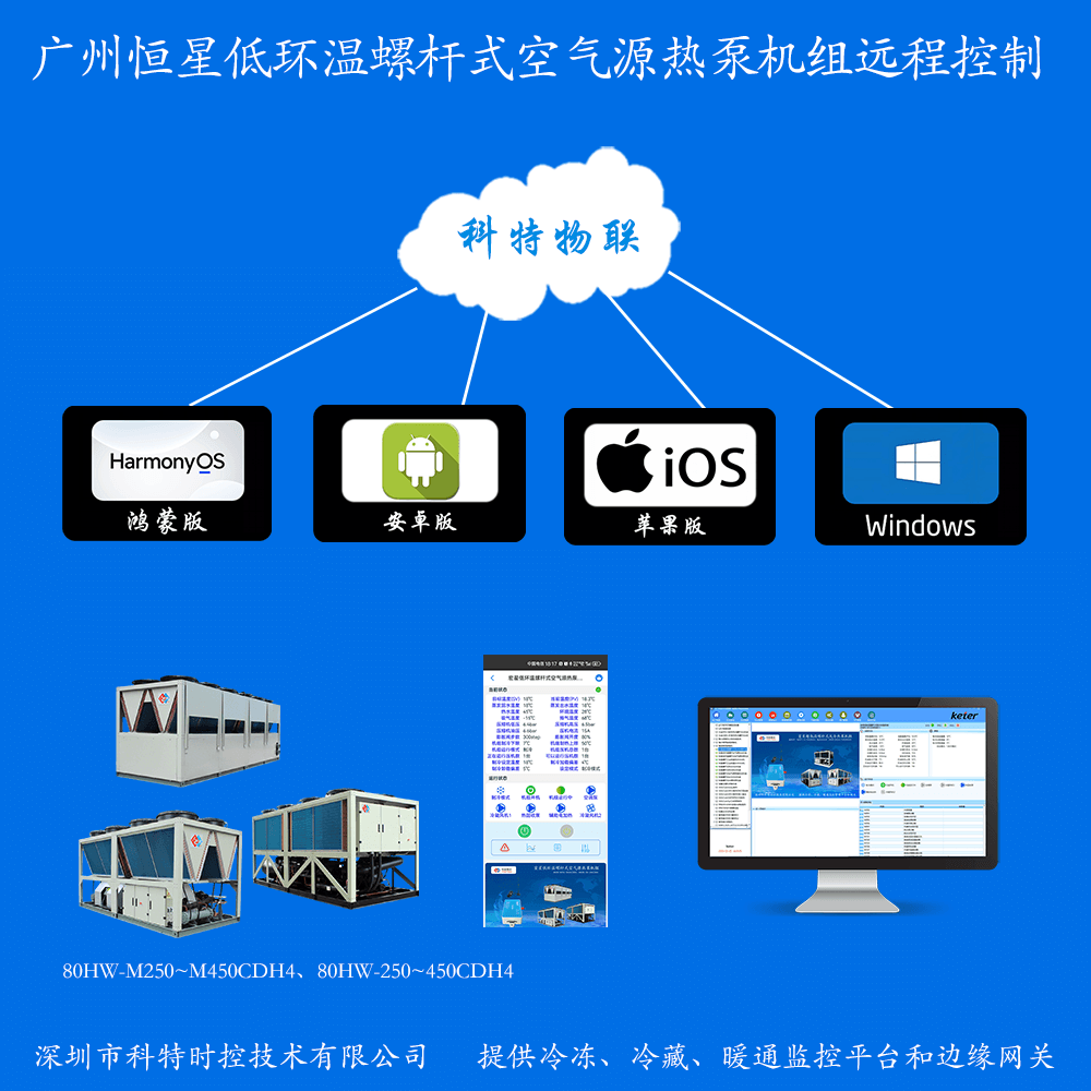 广州恒星低环温螺杆式空气源热泵机组远程控制网关