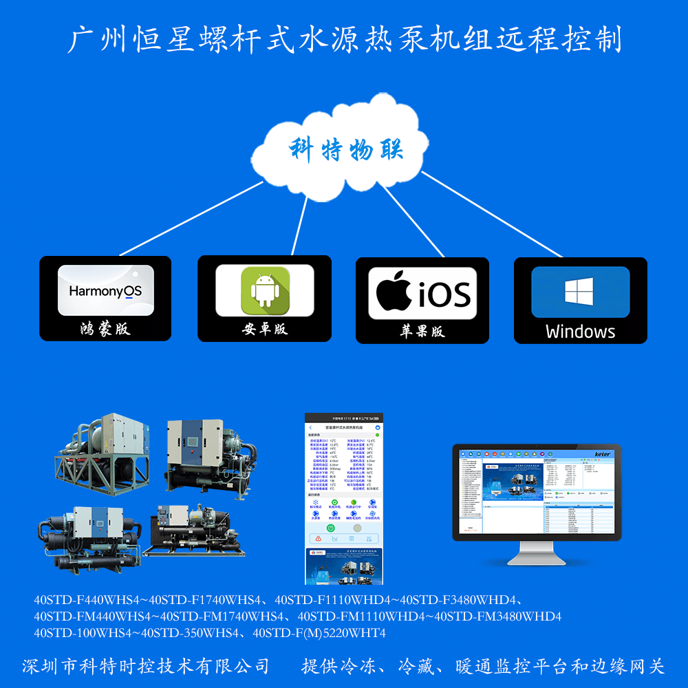广州恒星螺杆式水源热泵机组远程控制网关