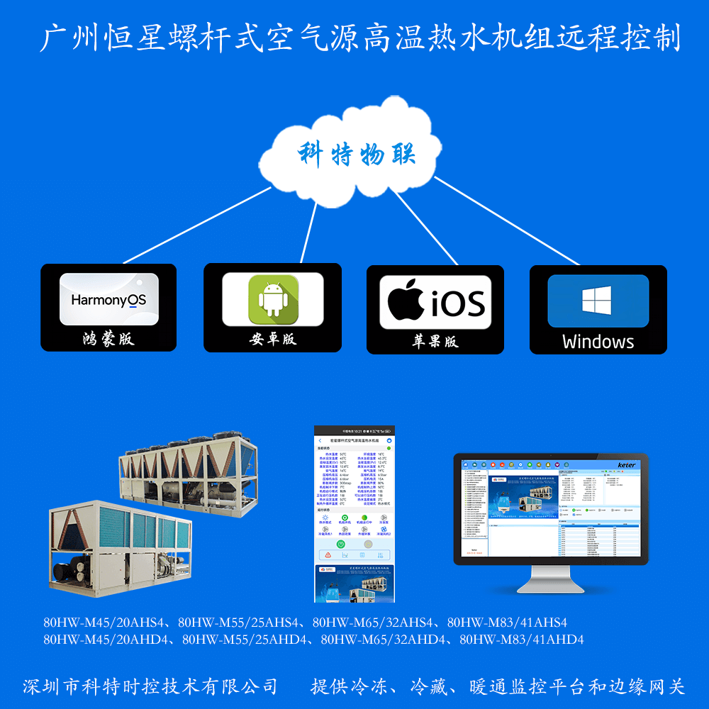 广州恒星螺杆式空气源高温热水机组远程控制网关