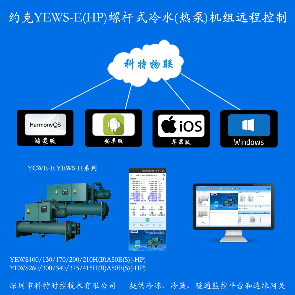 约克YEWS-E系列螺杆式冷水热泵机组远程控制网关